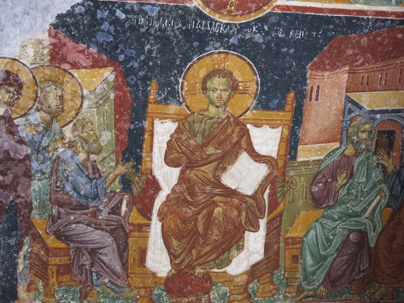 Fresco of Jesus.