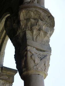 Sculptural detail on portico column