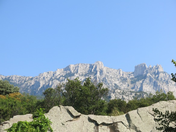 Highest peaks of the Crimean Mountains  overlooking Yalta