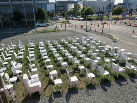IMG_8702_185 emptpy chairs - a symbolic, temporary honoring of 185 who died in '11 quake